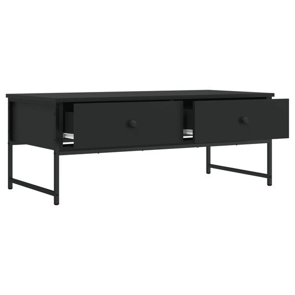 vidaXL Τραπεζάκι Σαλονιού Μαύρο 101 x 49 x 39,5 εκ. από Επεξεργ. Ξύλο
