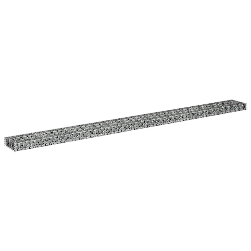 vidaXL Συρματοκιβώτιο-Γλάστρα Υπερυψωμένη 360x30x10 εκ. Γαλβ. Χάλυβας