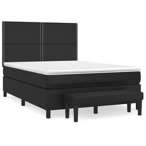 vidaXL &Kappa;&rho;&epsilon;&beta;ά&tau;&iota; Boxspring &mu;&epsilon; &Sigma;&tau;&rho;ώ&mu;&alpha; &Mu;&alpha;ύ&rho;&omicron; 140x190&epsilon;&kappa;.&alpha;&pi;ό &Sigma;&upsilon;&nu;&theta;&epsilon;&tau;&iota;&kappa;ό &Delta;έ&rho;&mu;&alpha;