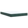 vidaXL Κρεβάτι Boxspring με Στρώμα Σκούρο Πράσινο 140x200εκ. Βελούδινο