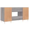 vidaXL Γραφείο Γκρι Sonoma 140 x 50 x 75 εκ. από Επεξεργασμένο Ξύλο