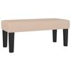 vidaXL Κρεβάτι Boxspring με Στρώμα Καπουτσίνο 90x190εκ.από Συνθ. Δέρμα