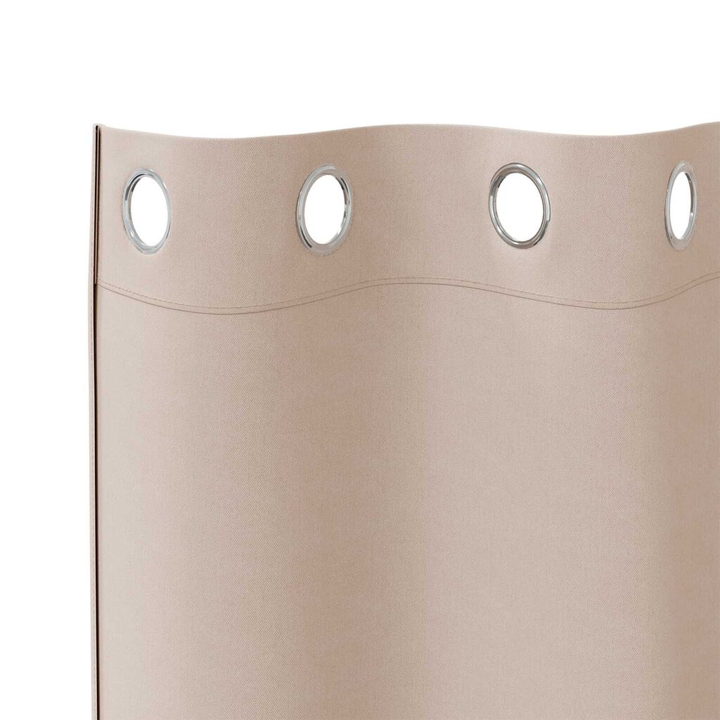 vidaXL Κουρτίνες με κουρτίνες 2 pcs Taupe 140 x 140 cm Πολυεστέρας
