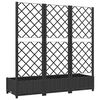 vidaXL Γλάστρα Κήπου με Πλέγμα Μαύρη 120x40x121,5 εκ. από Πολυπροπυλένιο