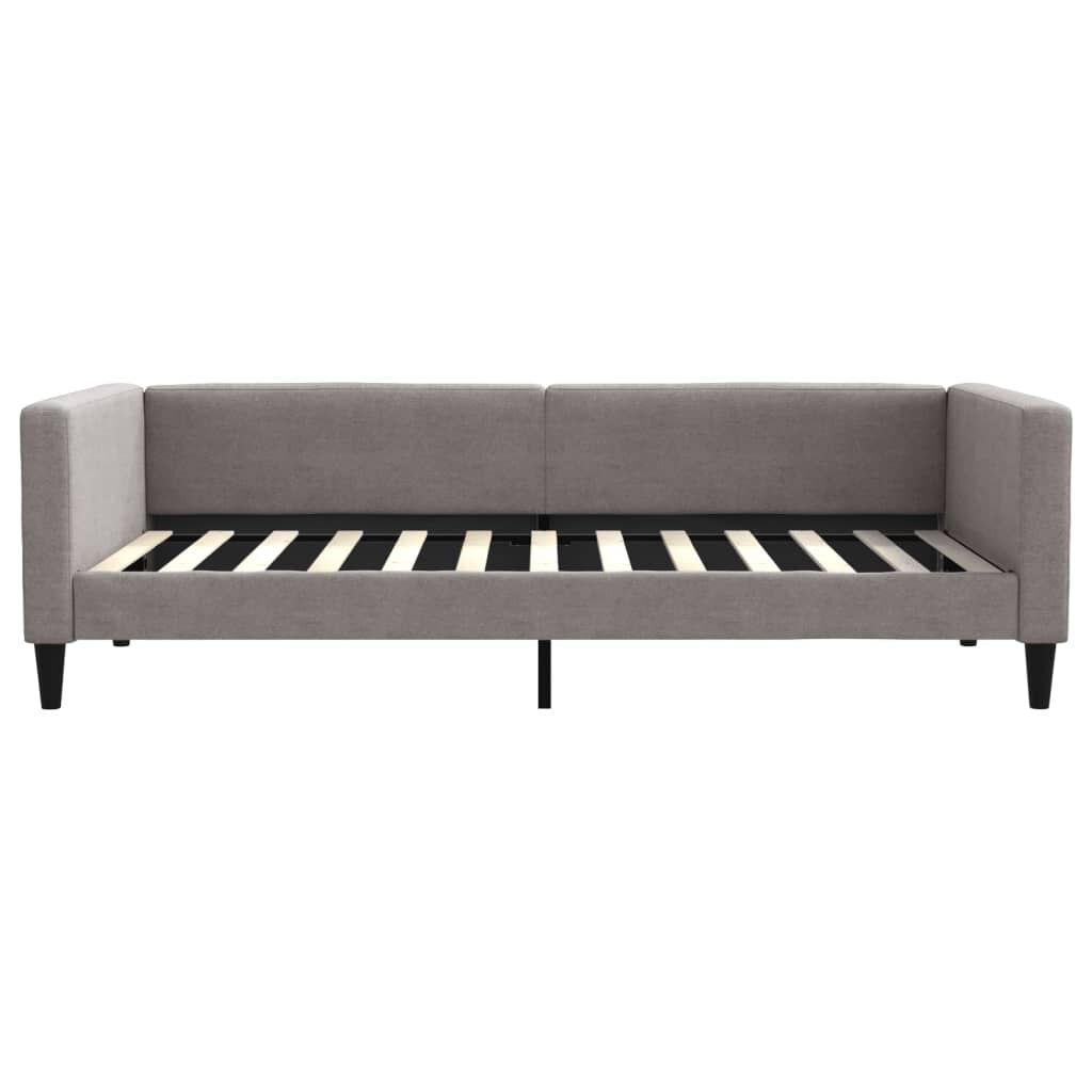 vidaXL Καναπές Κρεβάτι με Στρώμα Taupe 100 x 200 εκ. Υφασμάτινο