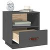 vidaXL Κομοδίνο Γκρι 40 x 34 x 45 εκ. από Μασίφ Ξύλο Πεύκου