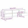 vidaXL Ντουλάπι TV Μαύρο 182 x 34 x 50 εκ