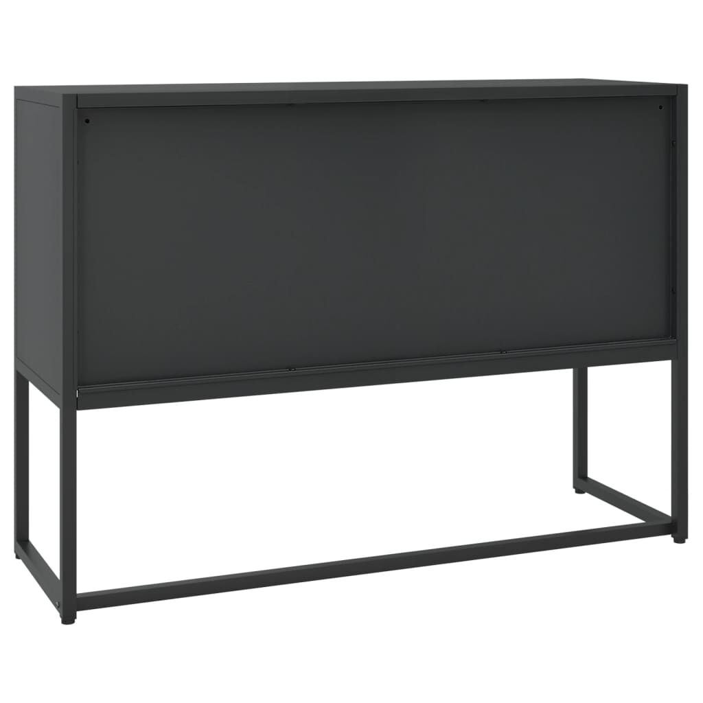vidaXL Μπουφές Μαύρος 105 x 35 x 75 εκ. από Ατσάλι