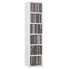 vidaXL Έπιπλο για CD Γυαλιστερό Λευκό 21x20x88 εκ. Επεξεργασμένο Ξύλο