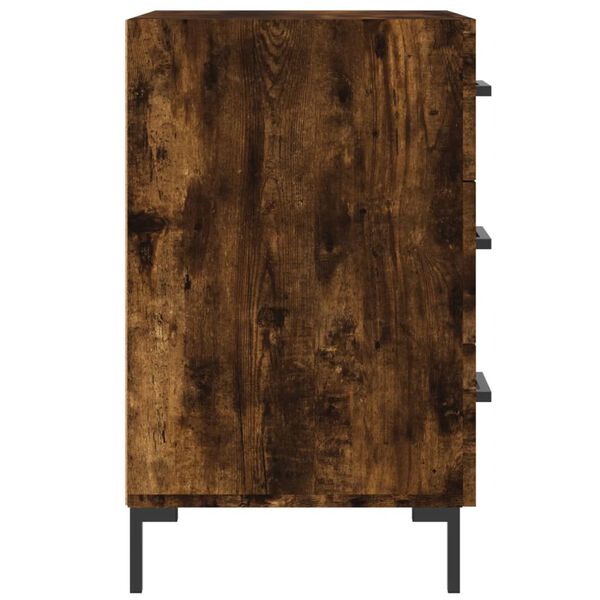 vidaXL Κομοδίνο Καπνιστή Δρυς 40 x 40 x 66 εκ. από Επεξεργασμένο Ξύλο