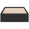 vidaXL Πλαίσιο Κρεβατιού με Συρτάρια Μαύρο 90x190 εκ. Επεξ. Ξύλο