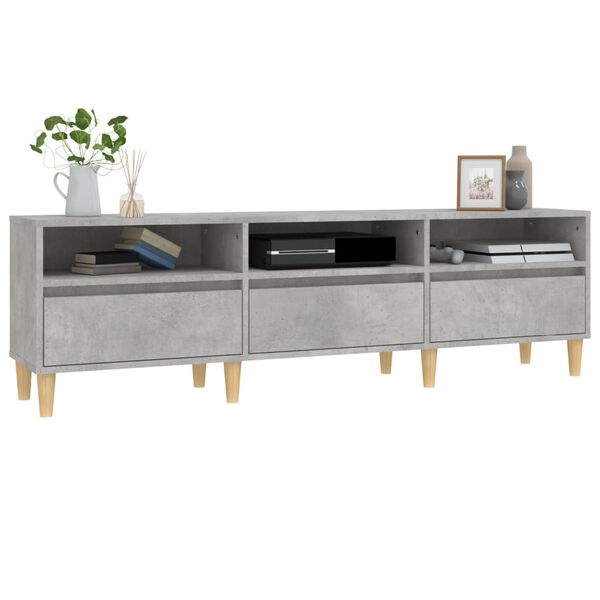vidaXL Έπιπλο Τηλεόρασης Γκρι Σκυρ. 150x30x44,5 εκ. Επεξ. Ξύλο