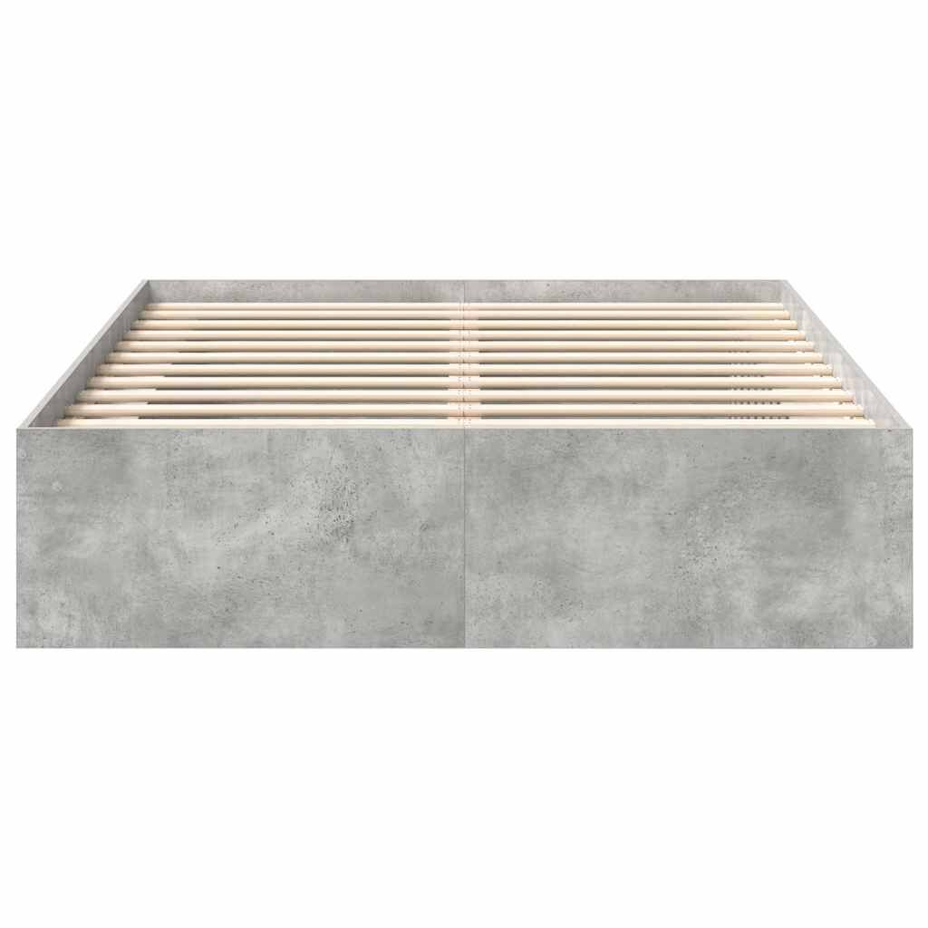 vidaXL Πλαίσιο Κρεβατιού Γκρι Σκυροδέματος 120x190 εκ. Small Double