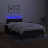 vidaXL &Kappa;&rho;&epsilon;&beta;ά&tau;&iota; Boxspring &mu;&epsilon; &Sigma;&tau;&rho;ώ&mu;&alpha; & LED &Mu;&alpha;ύ&rho;&omicron; 120x200 &epsilon;&kappa;. &Upsilon;&phi;&alpha;&sigma;&mu;ά&tau;&iota;&nu;&omicron;