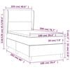 vidaXL &Kappa;&rho;&epsilon;&beta;ά&tau;&iota; Boxspring &mu;&epsilon; &Sigma;&tau;&rho;ώ&mu;&alpha; & LED &Kappa;&rho;&epsilon;&mu; 100x200 &epsilon;&kappa;. &Sigma;&upsilon;&nu;&theta;. &Delta;έ&rho;&mu;&alpha;