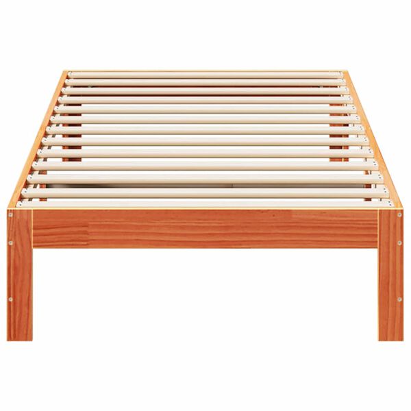 vidaXL Σκελετός Κρεβ. Χωρίς Στρώμα Καφέ 80x200 εκ. Μασίφ Ξύλο Πεύκου