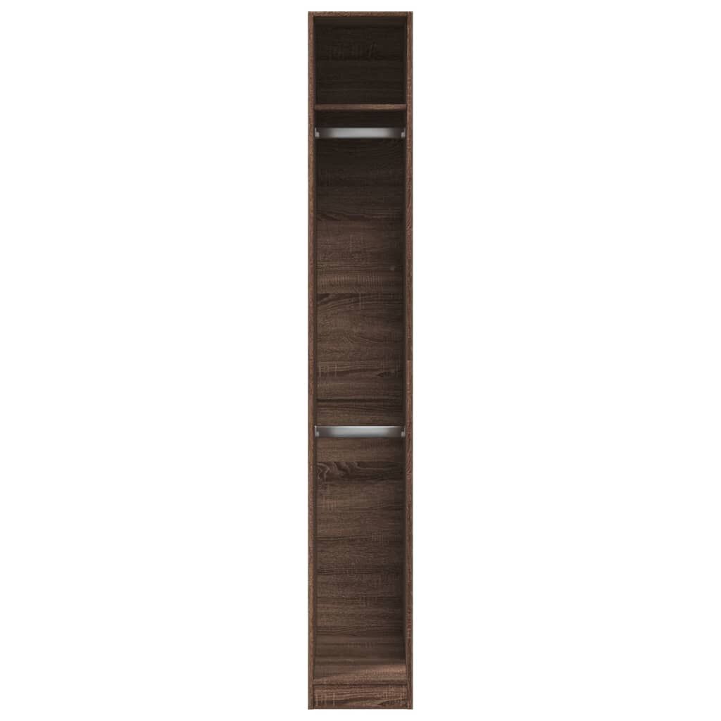 vidaXL Ντουλάπα Καφέ Δρυς 30x50x200 εκ. από Επεξεργασμένο Ξύλο