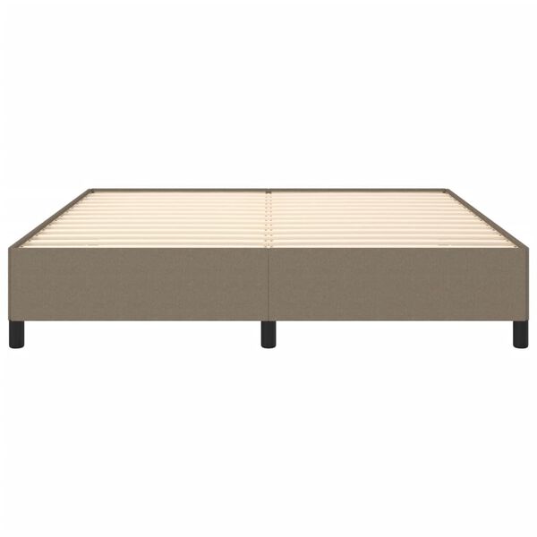 vidaXL Σκελετός Κρεβατιού Χωρίς Στρώμα Taupe 160x200 εκ. Υφασμάτινο