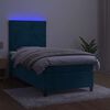 vidaXL &Kappa;&rho;&epsilon;&beta;ά&tau;&iota; Boxspring &mu;&epsilon; &Sigma;&tau;&rho;ώ&mu;&alpha; & LED &Sigma;&kappa;. &Mu;&pi;&lambda;&epsilon; 100x200&epsilon;&kappa;. &Beta;&epsilon;&lambda;&omicron;ύ&delta;&iota;&nu;&omicron;