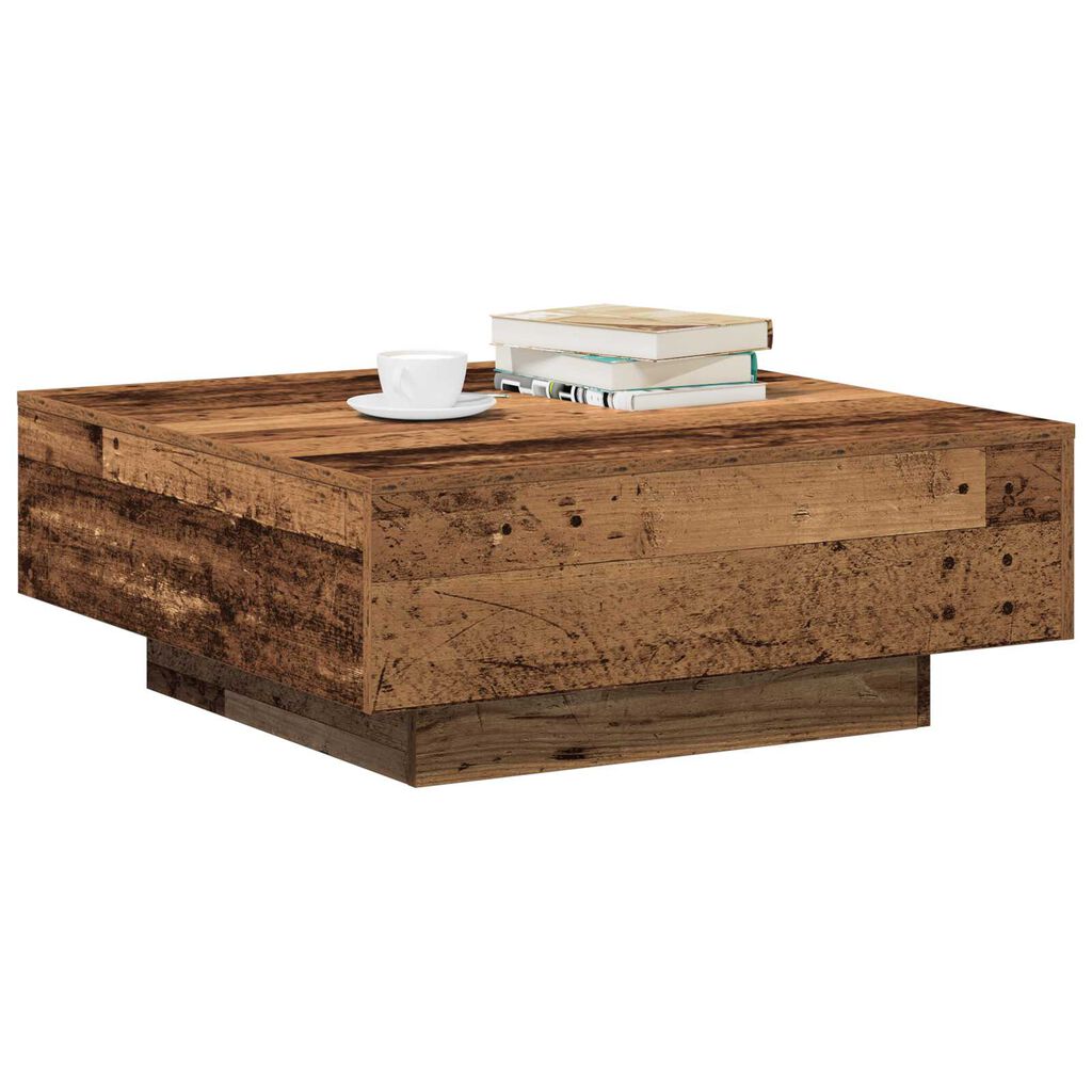 vidaXL Τραπεζάκι σαλονιού Παλαιό ξύλο 80 x 80 x 31 cm