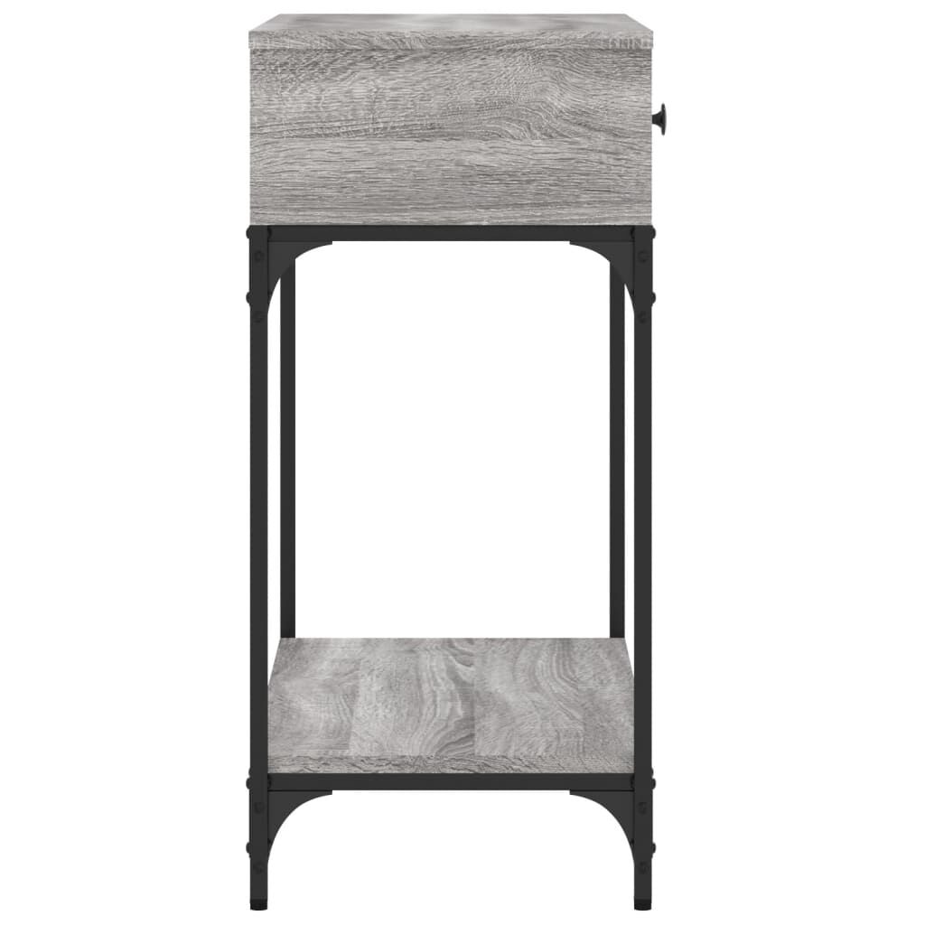 vidaXL Τραπέζι Κονσόλα Γκρι Sonoma 75x34,5x75 εκ. Επεξεργασμένο Ξύλο
