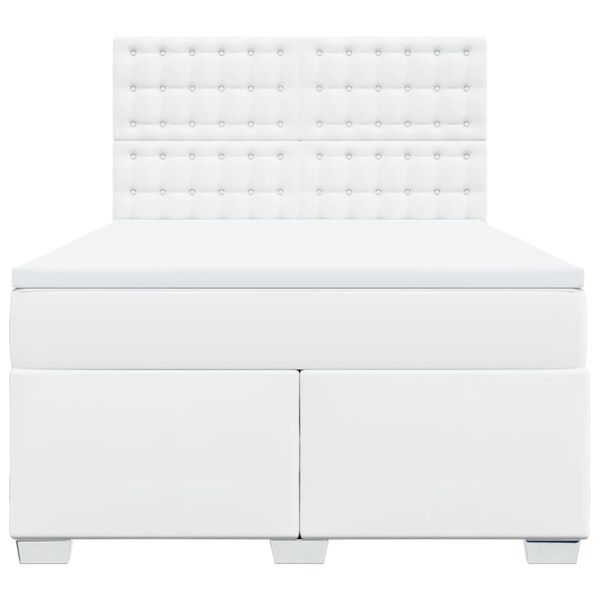 vidaXL &Kappa;&rho;&epsilon;&beta;ά&tau;&iota; Boxspring &mu;&epsilon; &Sigma;&tau;&rho;ώ&mu;&alpha; &Lambda;&epsilon;&upsilon;&kappa;ό 160x200&epsilon;&kappa;.&alpha;&pi;ό &Sigma;&upsilon;&nu;&theta;&epsilon;&tau;&iota;&kappa;ό &Delta;έ&rho;&mu;&alpha;