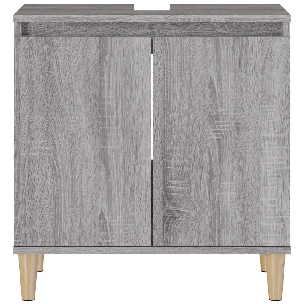 vidaXL Ντουλάπι Νιπτήρα Grey Sonoma 58 x 33 x 60 εκ. Επεξεργ. Ξύλο