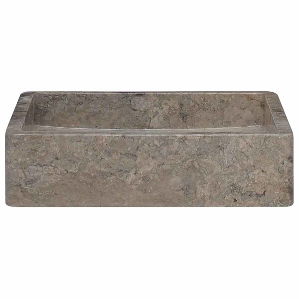 vidaXL Νιπτήρας Γκρι 40 x 40 x 10 εκ. Μαρμάρινος