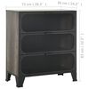 vidaXL Ντουλάπι Αποθήκευσης Γκρι 72 x 36 x 82 εκ. Μέταλλο / MDF