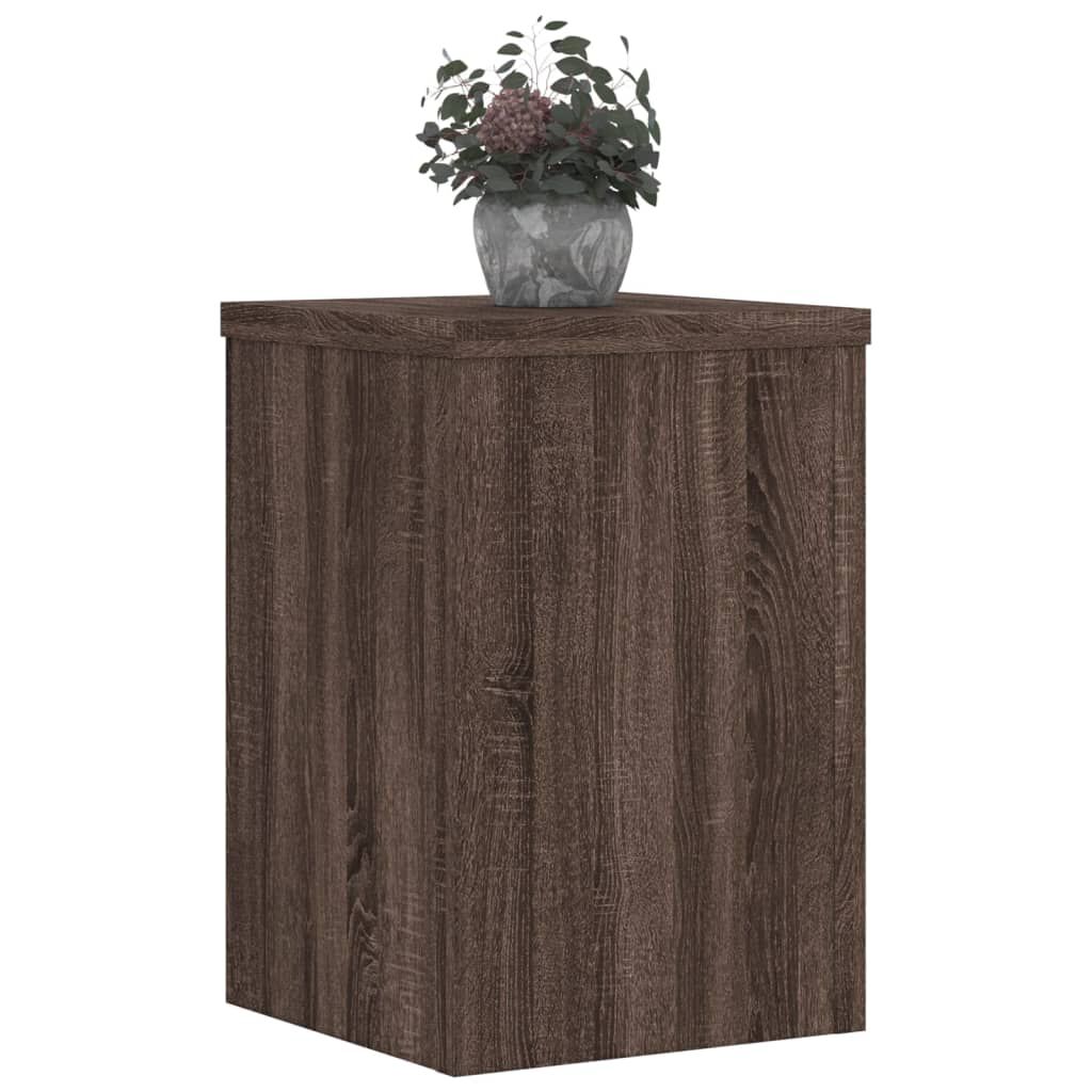 vidaXL Βάσεις Φυτών 2 Τεμ. Καφέ Δρυς 25x25x35 εκ. Επεξεργασμένο Ξύλο