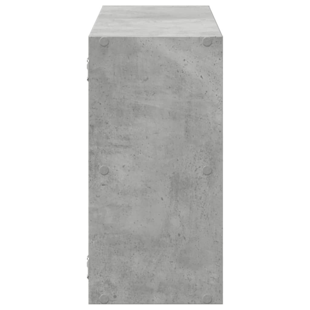 vidaXL Ραφιέρα Τοίχου Γκρι Σκυροδέματος 100x25x50 εκ. από Επεξ. Ξύλο