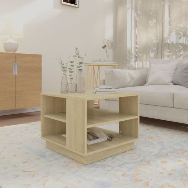 vidaXL Τραπεζάκι Σαλονιού Sonoma Δρυς 55x55x43 εκ. Επεξεργασμένο Ξύλο