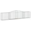 vidaXL Συρματοκιβώτια Τοξωτά 15 τεμ. 400x50x80/100 εκ. Γαλβαν. Ατσάλι