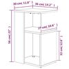 vidaXL Τραπέζι Βοηθητικό Καφέ Δρυς 36x30x56 εκ. από Επεξεργασμένο Ξύλο
