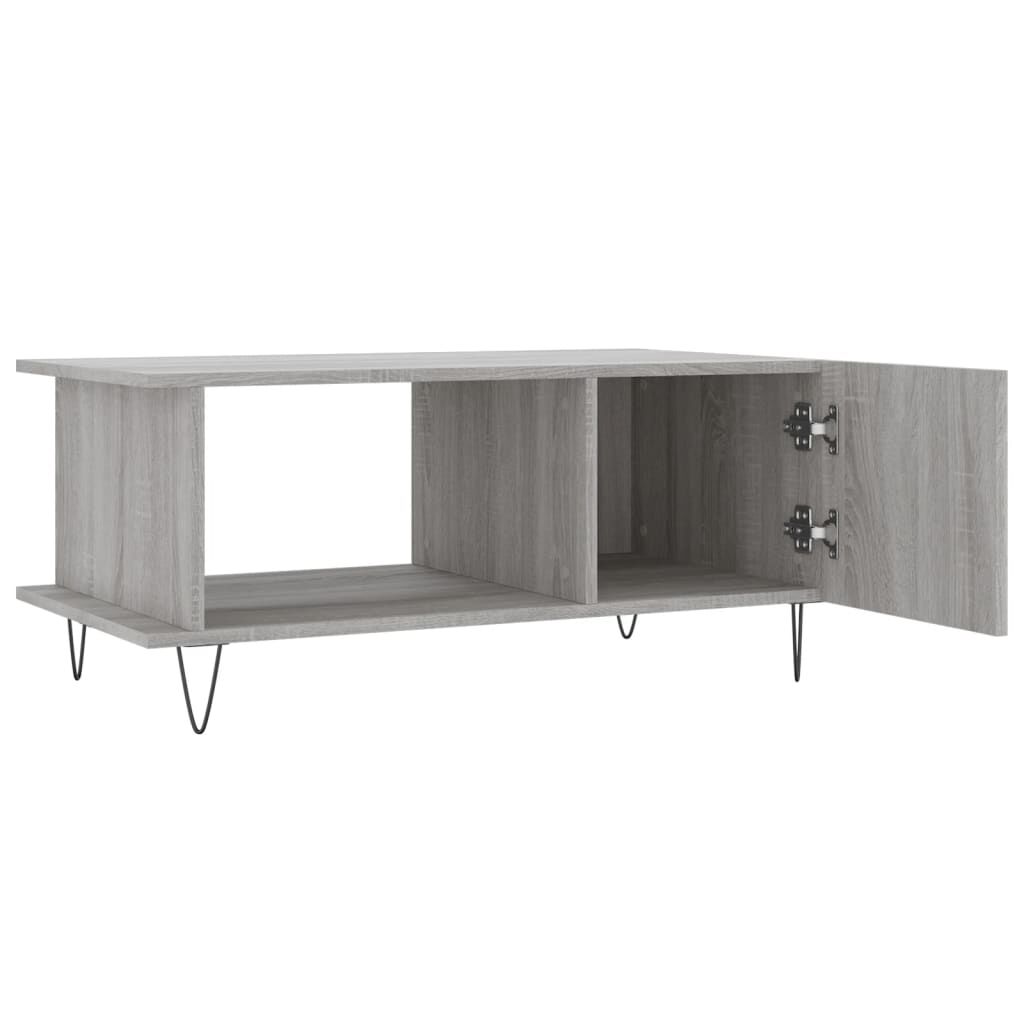 vidaXL Τραπεζάκι Σαλονιού Γκρι Sonoma 90x50x40 εκ. Επεξεργασμένο Ξύλο