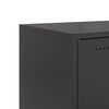 vidaXL Κομοδίνο Μαύρο 36x39x78 εκ. από Χάλυβα