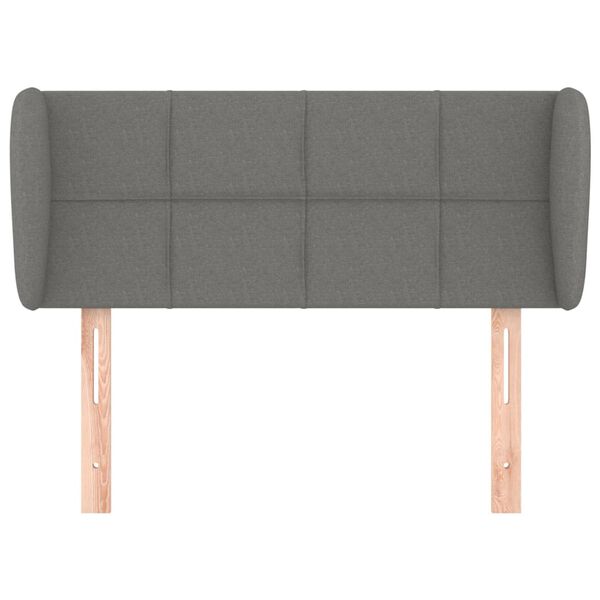 vidaXL Κεφαλάρι με Πτερύγια Σκούρο Γκρι 93x23x78/88 εκ. Υφασμάτινο