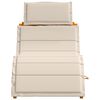 vidaXL Ξαπλώστρα 2 pcs Λευκό 184 x 55 x 64 εκ Μασίφ ξύλο ακακίας