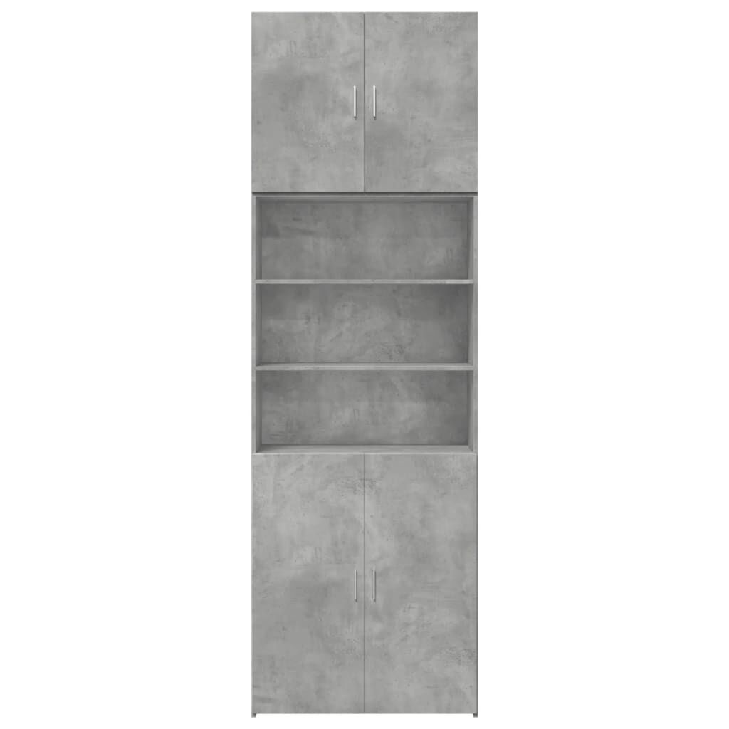 vidaXL Ντουλάπι Γκρι Σκυροδέματος 80x42,5x249 εκ. Επεξεργασμένο Ξύλο