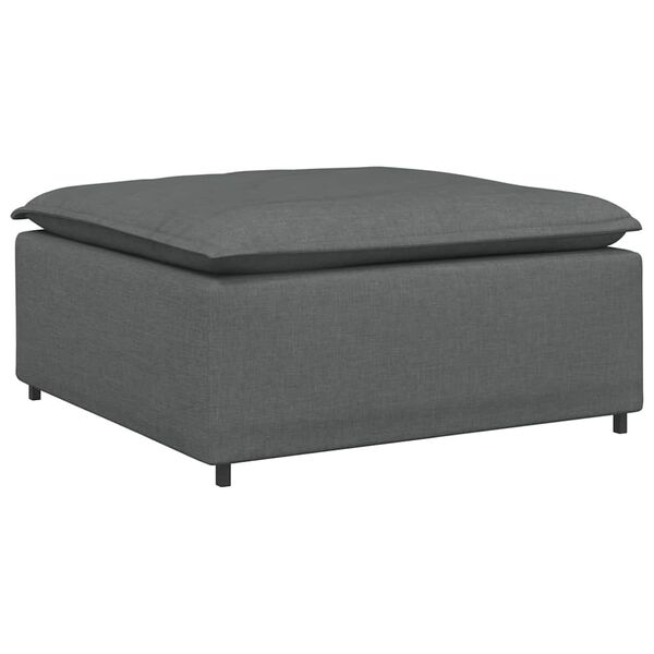 vidaXL Υποπόδιο Καναπέ Σκούρο Γκρι 100 x 100 x 48 εκ.