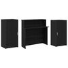 vidaXL Γραφείο υποδοχής Μαύρο Δρυς 200x50x103,5 εκ. Επεξεργασμένο Ξύλο