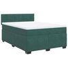 vidaXL Κρεβάτι Boxspring με Στρώμα Σκούρο Πράσινο 160x200εκ. Βελούδινο