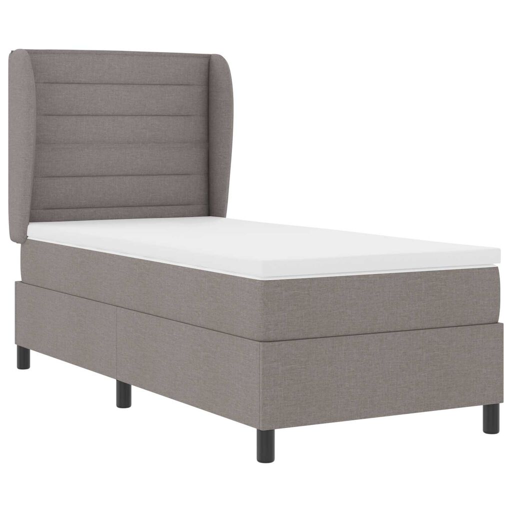vidaXL Κρεβάτι Box Spring με Στρώμα σε Ταμπά, 90x190 εκ., Ύφασμα