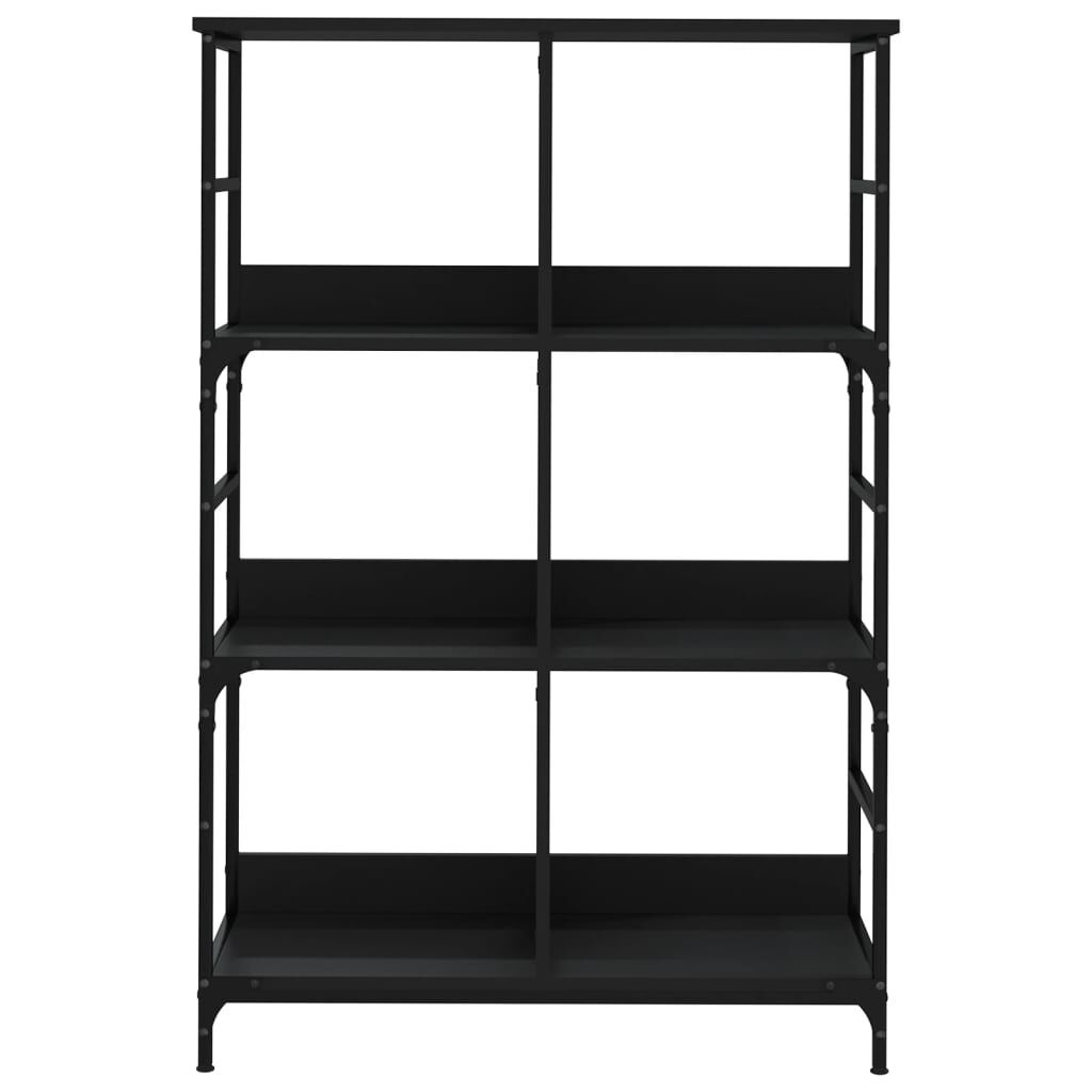 vidaXL Βιβλιοθήκη Μαύρη 78,5x33x117,5 εκ. από Επεξεργασμένο Ξύλο