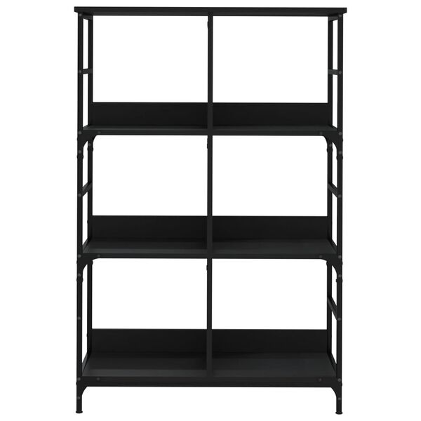 vidaXL Βιβλιοθήκη Μαύρη 78,5x33x117,5 εκ. από Επεξεργασμένο Ξύλο