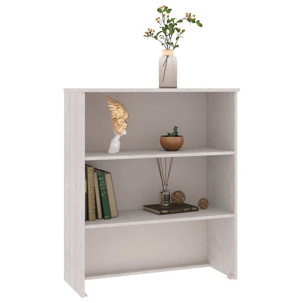 vidaXL Πάνω Μέρος Ντουλαπιού HAMAR Λευκό 85x35x100 εκ. Μασίφ Πεύκο