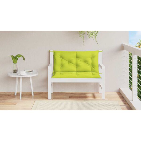 vidaXL Μαξιλάρι Πάγκου Κήπου Αν. Πράσινο 100x(50+50)x7εκ Ύφασμα Oxford