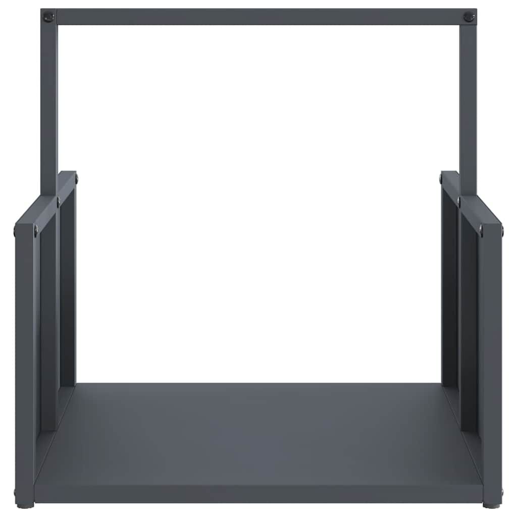 vidaXL Ράφι Καυσόξυλων Ανθρακί 40x40x40 εκ. Χάλυβας ψυχρής έλασης