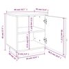 vidaXL Κομοδίνο Μαύρο 40x34x45 εκ. από Μασίφ Ξύλο Πεύκου