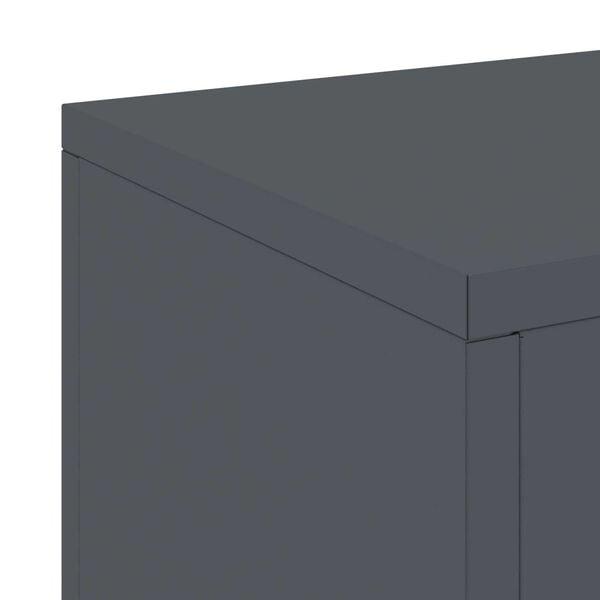 vidaXL Στήριξη φυτών 2 pcs Ανθρακί 24 x 24 x 55 εκ. Ατσάλι